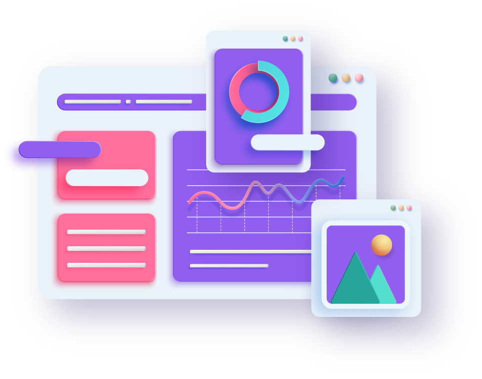 User interface with individually designed elements